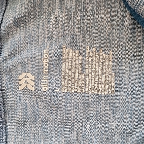 All in Motion athletic long-sleeve top, 1/4 zip high neck, L, EUC - Picture 5 of 6